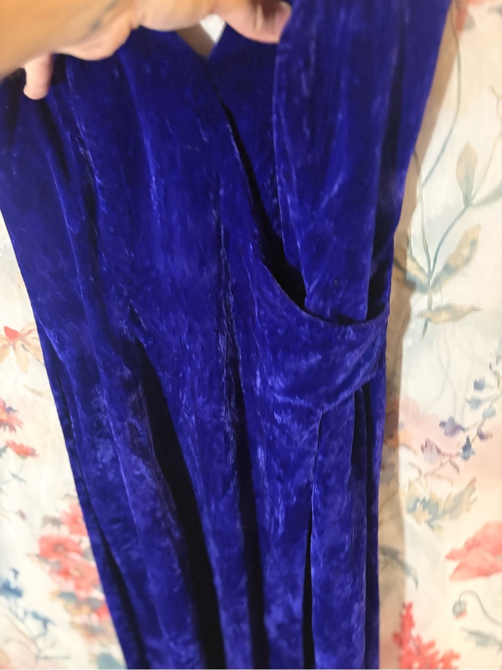 Vintage Elegant Royal Purple Velvet Slip Dress - Picture 10 of 13